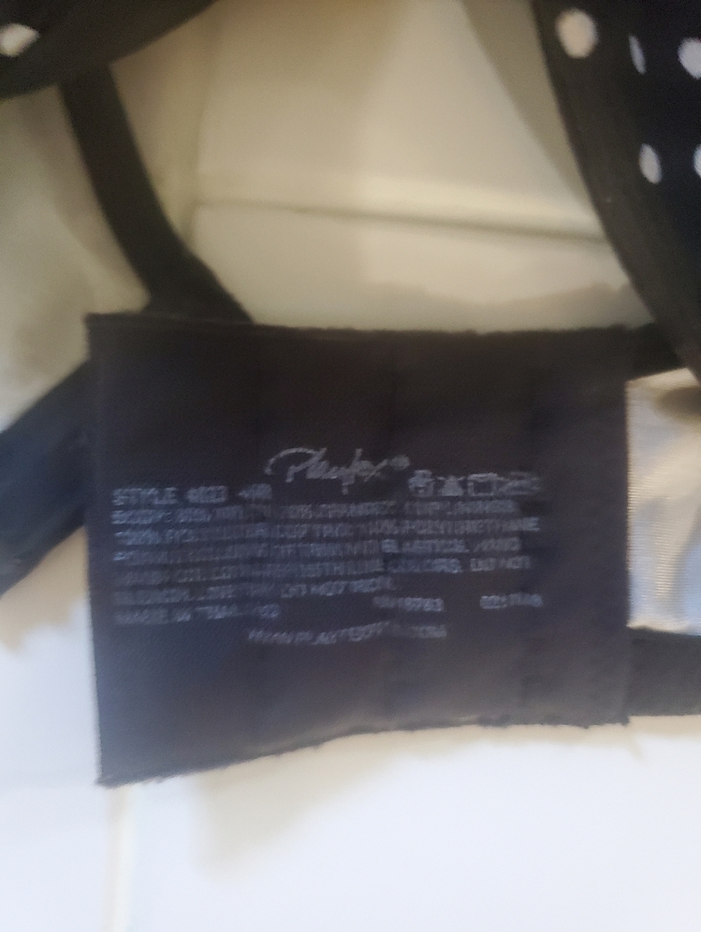 Playtex Black & White Polka Dot Bra Sz 40B - Picture 2 of 2